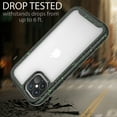 thumbnail image 6 of CoverON Apple iPhone 12 Case / iPhone 12 Pro Case (6.1"), Military Grade Full Body Rugged Slim Fit Clear Cover, Black (Green Splash), 6 of 9