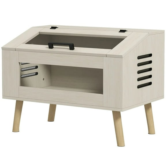 Spaco 29 Gallon Reptile Tank, Top Opening Reptile Enclosure with Glass Windows for Snakes, Lizards Horned Frogs & Chameleons, Reptile Cage, Beige