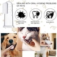 thumbnail image 3 of Kit de cepillado de dientes para perros de 5 piezas Cepillo de dientes para perros Gato Cachorro Cepillo de dientes con cerdas de silicona y 16 partículas redondas Capa de silicona gruesa, 3 of 4