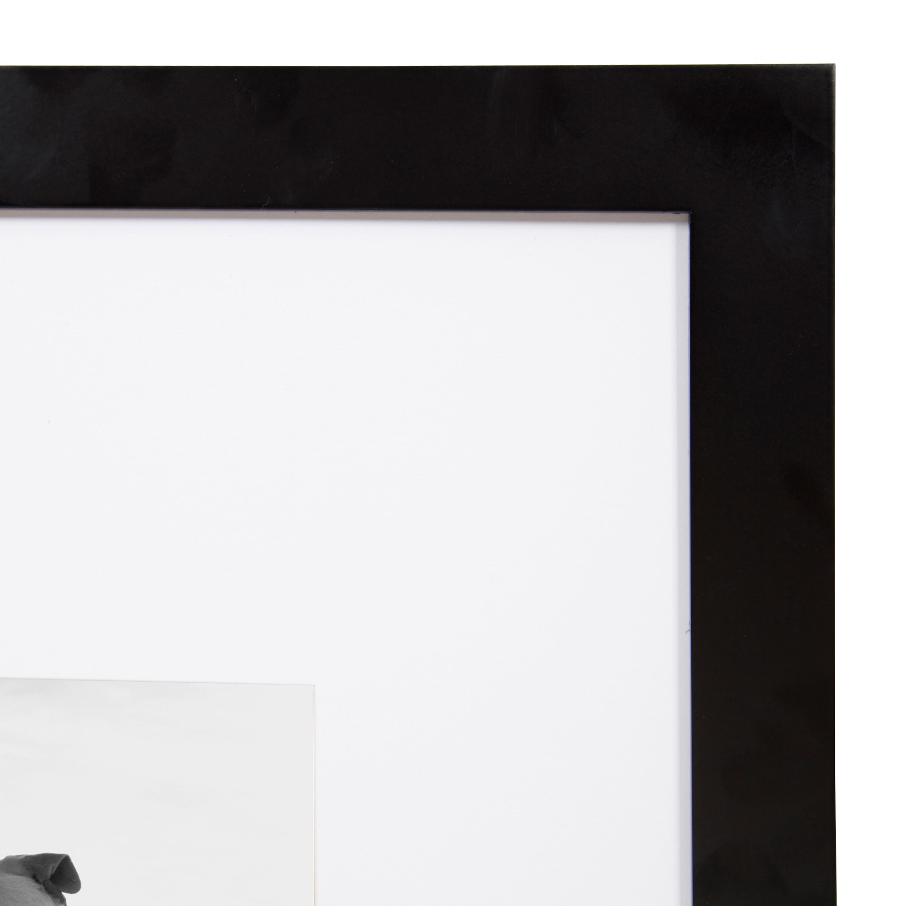 DesignOvation Museum Wooden Traditional Picture Frame Set with Mats for Customizable Wall Display, 16x20 matted to 8x10, Black, 2 Pack