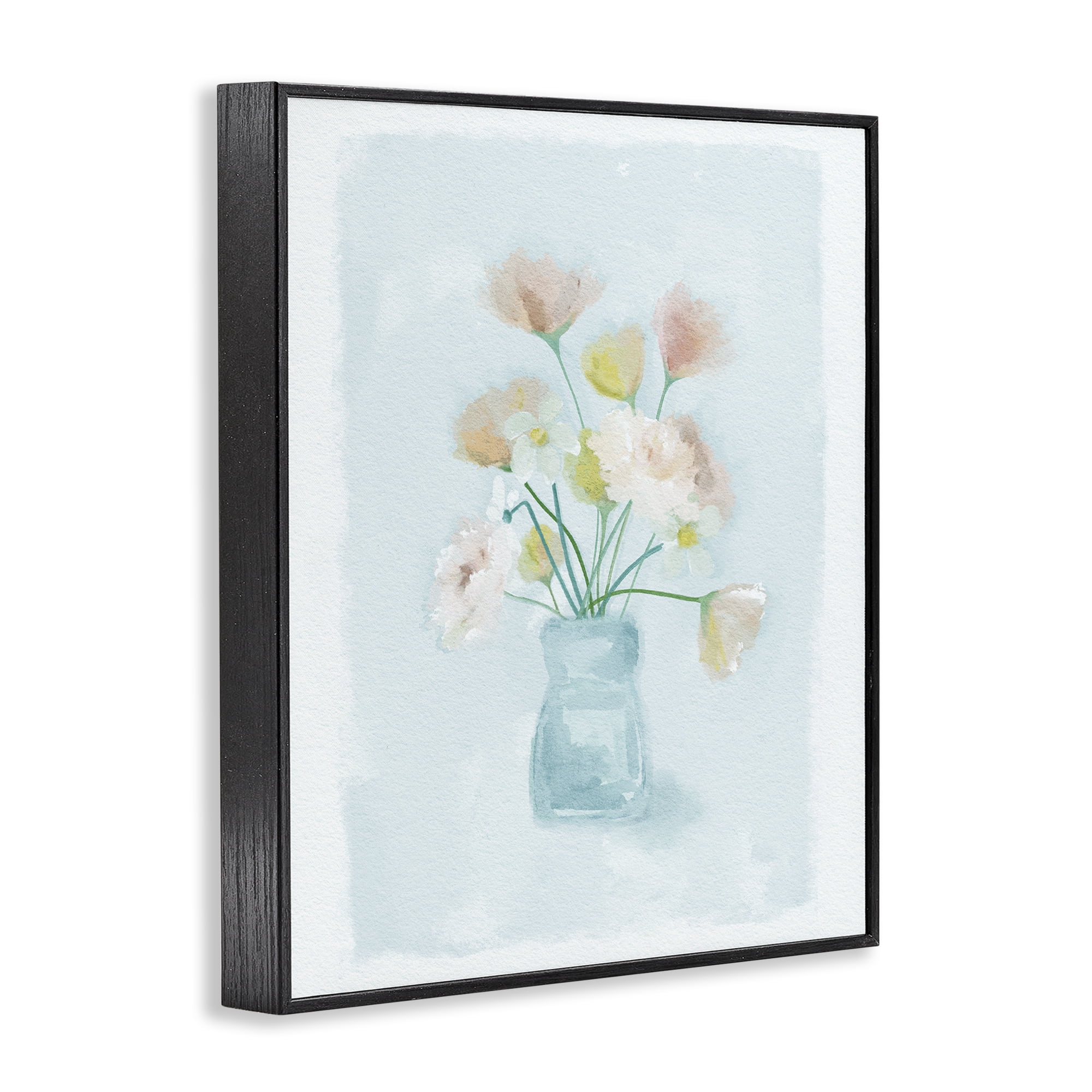 Stupell Industries Pretty Florals in Vase Black Framed Giclee Art, design by Leah Straatsma