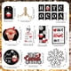 thumbnail image 3 of Juego De Café Con Copos De Nieve Navideños 18 Piezas Perchas De Madera Para Adornos Festivos, 3 of 5