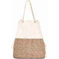 thumbnail image 1 of Aleko Large Beach Bag - Woven Beach Bag - Canvas And Jute Boho Tote Summer Shoulder Bag, 1 of 5