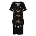thumbnail image 4 of Death Head Maths Night vestido de bolsillo suelto para mujer vestidos de novia, 4 of 7