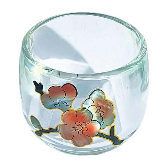 Taza de té de vidrio, taza de café, de té Kung Fu transparente hecha a mano para café con leche, adultos, hombres, mujeres, oficina, viajes, Seno de ciruela