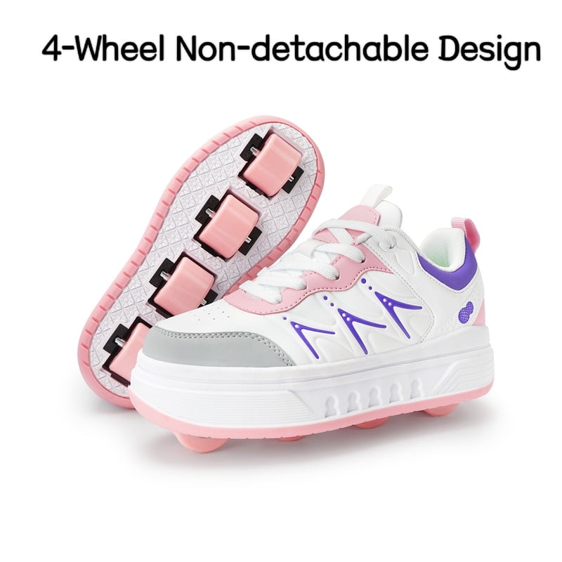 KOFUBOKE Roller Skate Shoes & Unisex Sneakers with 4 Wheels for Outdoor Sports Activities