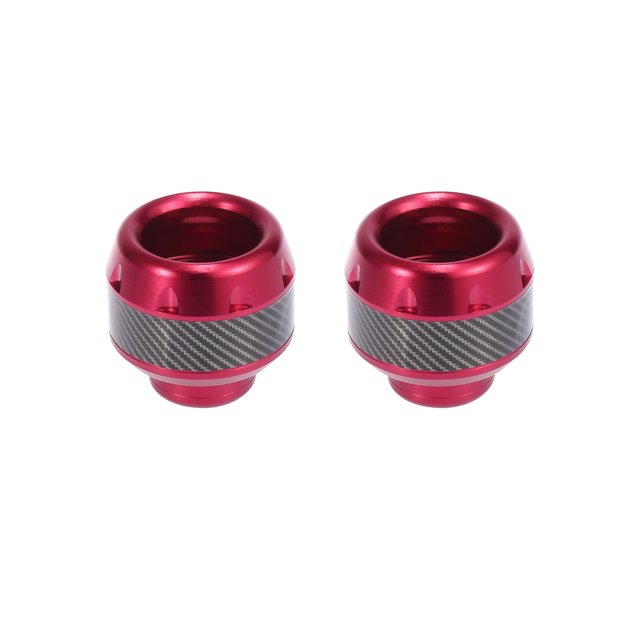 Unique Bargains Paire Roue avant Fourche Cadre Curseurs Crash Pad Chute Protection Anti Crash Casquettes Rouge pour Moto