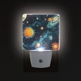 thumbnail image 3 of WOBOGO Cartoon Degas-style Cosmic Background LED Night Light 2 Pcs Set 0.5 Watt Wall Plug in Dusk to Dawn Automatic Switch Soft White Light, 3 of 7