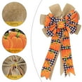 thumbnail image 2 of Large Fall Wreath Bows Thanksgiving Bows Orange Pumpkin Plaid Burlap Bows for Wreaths, Fall Ribbon Bows Tree Topper Bows for Thanksgiving Home Indoor Outdoor Decoration Wreath Ornament Supplies, 2 of 9