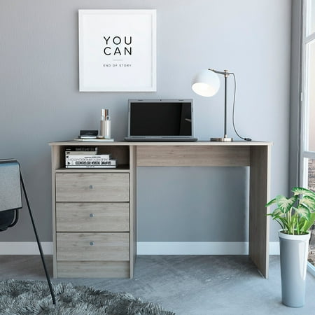 Gray Engineered Wood - Open Compartment for Quick Access - In Dorm Rooms - Arrange Office Stuff