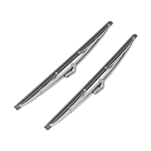 Pare-brise Lame d'essuie-glaces, acier inoxydable poli argent universel 30.48cm/12in en caoutchouc