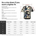 thumbnail image 5 of Pofeuu Exotic Blue Cat Print Hawaiian Shirt for Men Sleeves Casual Button Down Summer Beach Dress Shirts T-Shirts,XX-Large, 5 of 7