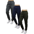 thumbnail image 2 of 3-Pack Women's Fleece Loose-Fit Jogger Sweatpants (S-2XL), 2 of 6
