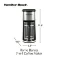Hamilton Beach Home Barista 7in1 Coffee Maker, Black and Stainless