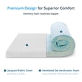 thumbnail image 3 of EGOHOME 4 inch King Size Memory Foam Mattress Topper, Cooling Gel, Removable Cover, Non-Slip Design, 3 of 11