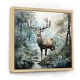 thumbnail image 2 of Designart "Harmonious Encounter with a Deer" Landscapes Floater Framed Canvas Art Print, 2 of 7