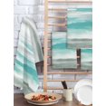 thumbnail image 2 of Turquoise Gray White Kitchen Dish Towels for Drying Dishes Set of 2, Country Abstract Ombre Mottled Waffle Weave Microfiber Hand Tea Bathroom Towels Quick Dry & Absorbent Towel 15.7x23.6, 2 of 7