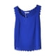 thumbnail image 4 of Chaleco sin mangas Mujer Lado ondulado Casual Top suelto Camiseta de color sólido, Azul, L Inevent AP001317-12, 4 of 6