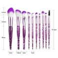 thumbnail image 7 of Makeup Brush Set 10Pcs Purple Stylish Glitter Handle Makeup Brushes Set Professional Make up Brushes Tools, 7 of 7