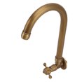 thumbnail image 1 of Outdoor Kitchen Sink Faucet, 360 Degree Rotation Single Cold Water Garden Outdoor Faucet, Antique In Wall Frost Crack Prevention Flexible Neck Laundry Room Tap Bar Faucet Tap, 1 of 8