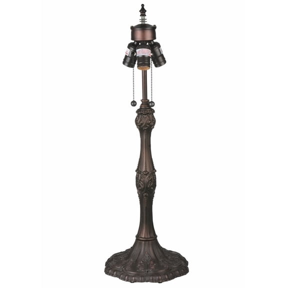 Meyda Tiffany 14653 Caprice - 3 Light Table Lamp Base   Mahogany Bronze Finish