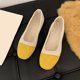 thumbnail image 5 of Zapatos Casuales Planos para las Mujeres Color-Bloque Dedo Redondo Boca Poco Profunda Deslizamiento en Zapatillas de Lienzo Primavera, Zapatos de Lienzo para las Mujeres, 5 of 8