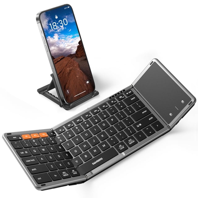 Teclado Bluetooth Samsers plegable con panel táctil de tamaño completo