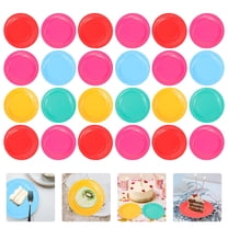 FRCOLOR 100 Assorted Color Paper Cake Plates for Birthdays and Parties, EcoFriendly Disposable Tableware