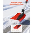 thumbnail image 2 of KFFKFF Foldable Snow Shovel for Driveways, 9 in Blade with D-shaped Handle, Adjustable Length 36-40 in, Lightweight Aluminum Alloy Tool for Snow Removal, Ideal for Gardens, Cars, and Camping, 2 of 9