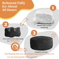 thumbnail image 5 of LaoGeoRon 3ft Bean Bag Chair for Adults with Filling,Memory Foam Lazy Beanbag Sofa with Removable Washable Flannel Cover, 5 of 9