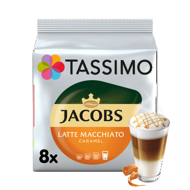 Tassimo Jacobs Latte Macchiato Caramel Coffee Pods x8 (Pack of 1)