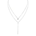 thumbnail image 1 of Collier Diamant à Franges Longues en Forme de Y Femmes, Collier Délicat, 1 of 5