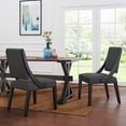thumbnail image 3 of Modway Cambridge Solid Wood and Fabric Dining Chairs in Gray (Set of 2), 3 of 8