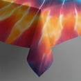 thumbnail image 4 of Colorful Tie Dye Concentric Circles Rectangle Tablecloth 60"x102",Waterproof Polyester Rectangle Table Cloth, Wipeable Spillproof Polyester Tablecloth for Dining, Camping, Indoor and Outdoor, 4 of 6