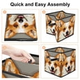 thumbnail image 4 of Pixel Dog Foldable Toy Box Cube Organizer with Handle, 10.8"x10.5"x10.6", Large Capacity Toy Storage Bin, 4 of 6