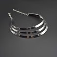 thumbnail image 3 of GHSDFBB Charm Metal Chunky Statement Bib Choker Necklace Jewelry, 3 of 5
