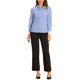 thumbnail image 2 of CAMISA DE MUJER INSPIRE CHIC A RAYAS CON COLLAR EN CONTRASTE Y MANGAS LARGAS, BOTONES, TALLA XL, AZUL, 2 of 6
