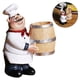thumbnail image 3 of Figura de chef con porta palillos, coleccionable, arte, artesanía, escultura, adorno, novedad Cocinero, 3 of 8