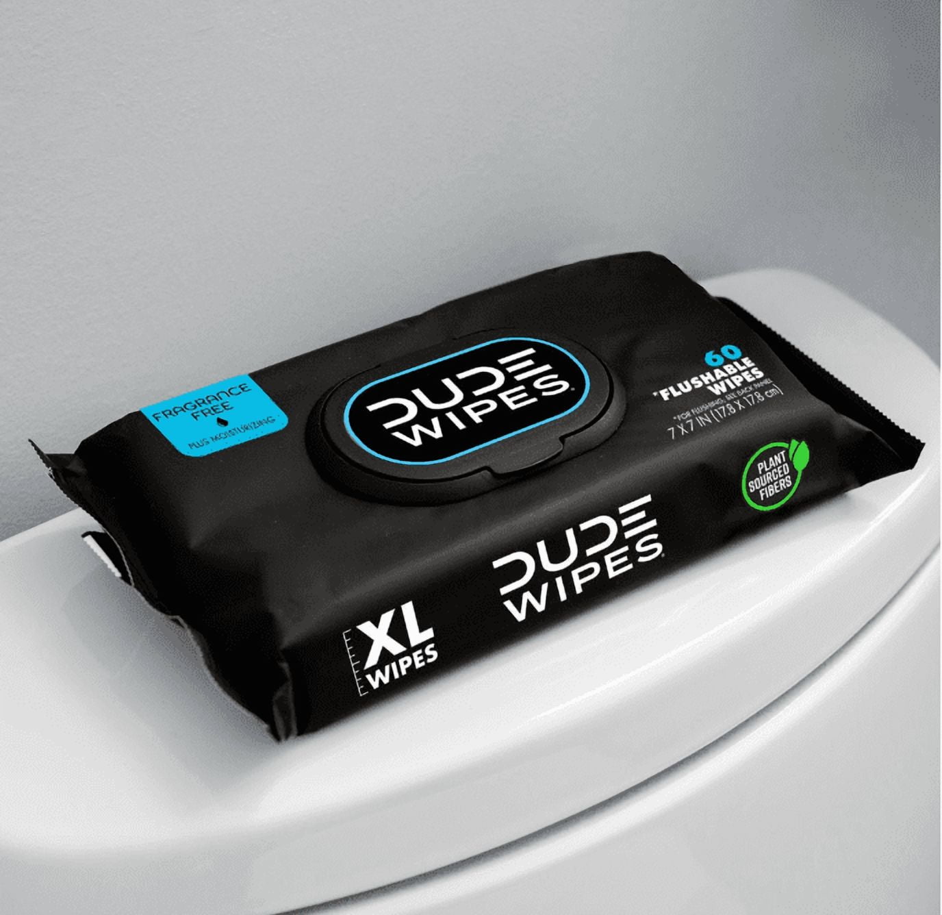 DUDE Wipes Fragrance-Free + Moisturizing XL Flushable Wipes, 480 Wipes