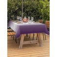 thumbnail image 3 of Outdoor Table Cloth with Umbrella Hole and Zipper,Dark Purple Ombre Waterproof Rectangle Tablecloth 60"x84",Purple White Gradient Modern Abstract Art Washable Table Cover for Outside Party Picnic, 3 of 8