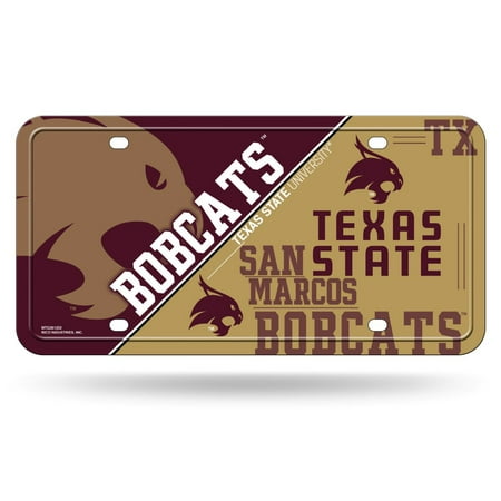 Texas State Bobcats NCAA 12x6 Auto Metal License Plate Tag CAR TRUCK