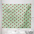 thumbnail image 1 of Ladybugs Tapestry, Traditional Polka Dots Background Abstract Ladybug Insects Fun Design, Fabric Wall Hanging Decor for Bedroom Living Room Dorm, 5 Sizes, Green Red Black, by Ambesonne, 1 of 1