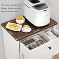 thumbnail image 5 of Noble House 36" Tilt-Out Trash Can Cabinet, Farmhouse Wooden Bin Cupboard with Drawers and Laundry Hamper, White, 5 of 13