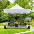 thumbnail image 4 of Yaheetech 10×10ft Outdoor Pop-up Canopy Tent with Adjustable Awning, White, 4 of 8