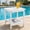 White-1Pack, variant on DEAUL 2 Tier Adirondack HDPE Outdoor Side Table, Square All Weather Patio End Table for Deck Garden Pool, Easy Assembly (1 Pack, Blue)