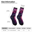 thumbnail image 2 of JUNZAN Watercolor Painting White Horse Mens Funny Socks for Men Women Colorful Fun Novelty Crew Patterned Socks, 2 of 6