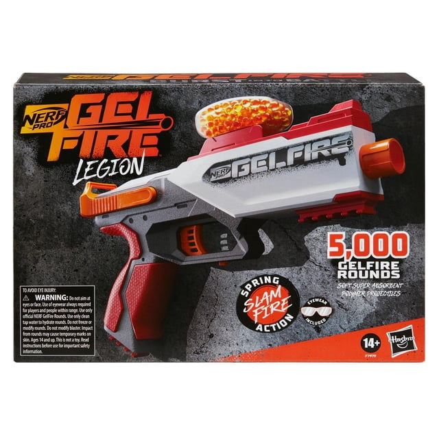 Nerf Pro Gelfire: Legion Blaster Con 5000 Rondas De Gelfire Deshidratadas Hasbro F7979