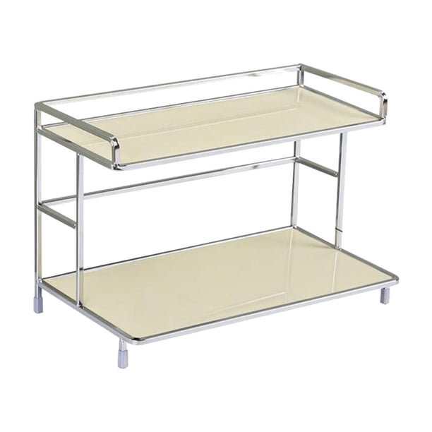 Estante para vasos de agua de mesa de cocina, pequeño estante de almacenamiento, estante para cosméticos de baño, estación de trabajo para baño y inodoro, estante de láminas de acrílico, marco de hier