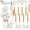Warm White, variant on Kitchen Cooking Utensils Set, 33 pcs Non-stick Silicone Cooking Kitchen Utensils Spatula Set with Holder, Wooden Handle Silicone Kitchen Gadgets Utensil Set (Cream White)