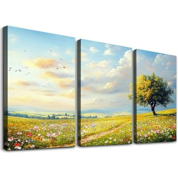 Large Wall Art For Living Room Wall Decor For Bedroom Office Decorations Pastoral Wall Paintings Scenery Abstract Watercolour Wall Pictures Canvas Artwork Modern Room Home Decor